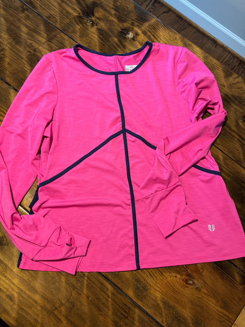 Eleven by Venus Williams Pink and Navy Athletic Top XL